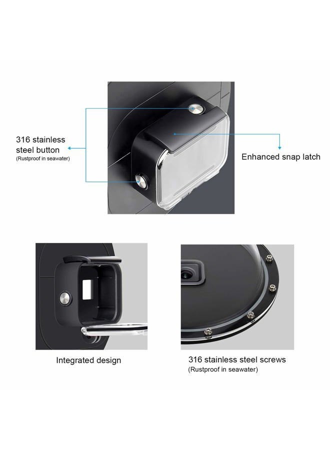 SOONSUN Dome Port for GoPro Hero 8 Black Camera, 6 Inch Snorkeling Underwater Diving Dome Port Lens with Waterproof Housing Case Trigger and Floating Bobber Handle for GoPro Hero8 Black Action Camera - Image 5